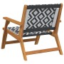 Sillas de Jardín 2 pcs Negro y Blanco 76x67x73 cm Madera Maciza de Acacia von , Gartenstühle - Ref: Foro24-367830, Preis: 180...