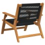 Sillas de jardín 2 pcs Negro 67x77x73 cm Madera maciza de Acacia by , Garden chairs - Ref: Foro24-367831, Price: 194,22 €, Di...