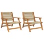 Sillas de Jardín 2 piezas Beige 67x77x73 cm Madera Sólida de Acacia de , Sillas de jardín - Ref: Foro24-367833, Precio: 194,35 €