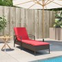 Tumbona con cojín Marrón 63x200x81 cm Poliéster Ratán | Foro24.es | Tu tienda online para hogar, jardín y más Foro24.es