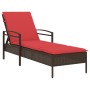 Tumbona con cojín Marrón 63x200x81 cm Poliéster Ratán | Foro24.es | Tu tienda online para hogar, jardín y más Foro24.es