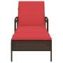 Tumbona con cojín Marrón 63x200x81 cm Poliéster Ratán | Foro24.es | Tu tienda online para hogar, jardín y más Foro24.es