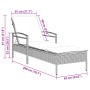 Tumbona con cojín Marrón 63x200x81 cm Poliéster Ratán de , Tumbonas - Ref: Foro24-368306, Precio: 165,20 €