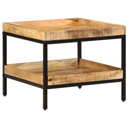 Mesa Auxiliar 55x55x45 cm Madera Maciza de Mango Rugosa | Foro24.es | Tu tienda online para hogar, jardín y más Foro24.es
