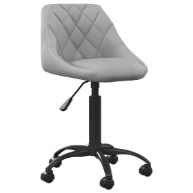Silla de oficina de terciopelo gris claro de vidaXL, Sillas de oficina - Ref: Foro24-3088846, Precio: 91,90 €, Descuento: %