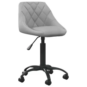 Silla de oficina de terciopelo gris claro de vidaXL, Sillas de oficina - Ref: Foro24-3088846, Precio: 90,22 €, Descuento: %