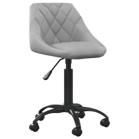 Hellgrauer Bürostuhl aus Samt von vidaXL, Bürostühle - Ref: Foro24-3088846, Preis: 91,90 €, Rabatt: %