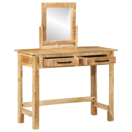 Mesa de Tocador con Espejo de Madera Sólida Mango Rugoso | Foro24.es | Tu tienda online para hogar, jardín y más Foro24.es