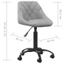 Hellgrauer Bürostuhl aus Samt von vidaXL, Bürostühle - Ref: Foro24-3088846, Preis: 91,90 €, Rabatt: %