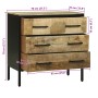 Aparador 70x35x70 cm Madera Maciza Rústica de Mango de , Aparadores - Ref: Foro24-374100, Precio: 213,15 €, Descuento: %