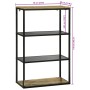 Estantería 70x35x110 cm de Madera Sólida Mango Rugoso by , Bookcases and shelves - Ref: Foro24-374102, Price: 141,75 €, Disco...