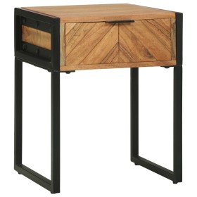 Mesita de noche madera maciza de acacia 40x35x50
