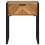 Mesita de noche madera maciza de acacia 40x35x50 cm | Foro24.es | Tu tienda online para hogar, jardín y más Foro24.es