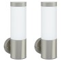 Lámparas de pared para exterior  2 pcs Acero inoxidable plata IP44 | Foro24.es | Tu tienda online para hogar, jardín y más Foro24.es