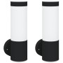Lámparas de pared para exterior  2 piezas Acero inoxidable negro IP44 | Foro24.es | Tu tienda online para hogar, jardín y más Foro24.es