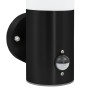 Luz de pared para exterior  con sensor acero inoxidable negro IP44 | Foro24.es | Tu tienda online para hogar, jardín y más Foro24.es