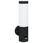 Lámparas de pared exteriores  con sensor 2 piezas Acero inoxidable negro IP44 | Foro24.es | Tu tienda online para hogar, jardín y más Foro24.es