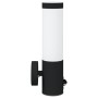 Lámparas de pared exteriores  con sensor 2 piezas Acero inoxidable negro IP44 | Foro24.es | Tu tienda online para hogar, jardín y más Foro24.es