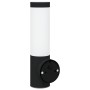 Lámparas de pared exteriores  con sensor 2 piezas Acero inoxidable negro IP44 | Foro24.es | Tu tienda online para hogar, jardín y más Foro24.es