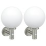 Apliques de pared exteriores con sensor 2 pcs Acero inoxidable plata IP44 | Foro24.es | Tu tienda online para hogar, jardín y más Foro24.es
