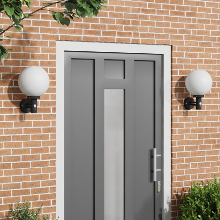 Apliques de Pared con Sensor 2 pcs Negro Acero Inoxidable IP44 | Foro24.es | Tu tienda online para hogar, jardín y más Foro24.es