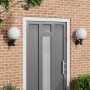Apliques de Pared con Sensor 2 pcs Negro Acero Inoxidable IP44 | Foro24.es | Tu tienda online para hogar, jardín y más Foro24.es