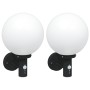 Apliques de Pared con Sensor 2 pcs Negro Acero Inoxidable IP44 | Foro24.es | Tu tienda online para hogar, jardín y más Foro24.es