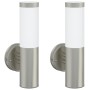 Luz de Pared Exterior 2 pcs Plata Acero Inoxidable IP44 | Foro24.es | Tu tienda online para hogar, jardín y más Foro24.es