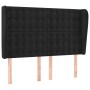 Cama box spring colchón y LED terciopelo negro 140x200 cm