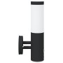 Luz de pared exterior con sensor 2 pcs Acero Inoxidable Negro IP44 | Foro24.es | Tu tienda online para hogar, jardín y más Foro24.es