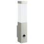 Luces de pared exteriores de con sensor 2 pcs plata acero inoxidable IP44 | Foro24.es | Tu tienda online para hogar, jardín y más Foro24.es