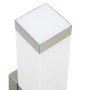 Luces de pared exteriores de con sensor 2 pcs plata acero inoxidable IP44 | Foro24.es | Tu tienda online para hogar, jardín y más Foro24.es