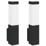 Luces de Pared Exteriores 2 pcs Acero Inoxidable Negro IP44 | Foro24.es | Tu tienda online para hogar, jardín y más Foro24.es
