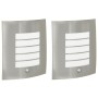 Luces de Pared Exteriores con Sensor 2 pcs Acero Inoxidable Plata IP44 | Foro24.es | Tu tienda online para hogar, jardín y más Foro24.es