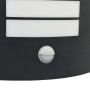 Luz de Pared Exterior de con Sensor 2 pcs Acero Inoxidable Negro IP44 | Foro24.es | Tu tienda online para hogar, jardín y más Foro24.es