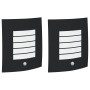 Luces de pared con sensor 2 pcs negro acero inoxidable IP44 | Foro24.es | Tu tienda online para hogar, jardín y más Foro24.es