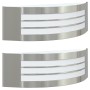 Luz de Pared Exterior 2 pcs Acero Inoxidable Plata IP44 von , Lampen - Ref: Foro24-4005976, Preis: 29,09 €, Rabatt: %