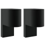 Apliques de Pared para Exteriores 2 pcs Negro Acero Inoxidable IP44 | Foro24.es | Tu tienda online para hogar, jardín y más Foro24.es