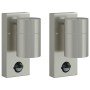 Luces de Pared Exteriores con Sensor 2 pcs de Acero Inoxidable Plateado IP44 | Foro24.es | Tu tienda online para hogar, jardín y más Foro24.es
