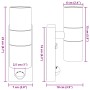 Luces de Pared Exteriores con Sensor 2 pcs acero inoxidable negro IP44 | Foro24.es | Tu tienda online para hogar, jardín y más Foro24.es