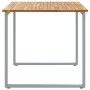 Mesa de Comedor Exterior Gris 140x80x75 cm Acero y Madera Sólida de Acacia von , Gartentische - Ref: Foro24-4010594, Preis: 1...