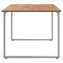 Mesa de Comedor de Exterior  Gris 180x90x75 cm Acero y Madera Sólida de Acacia | Foro24.es | Tu tienda online para hogar, jardín y más Foro24.es