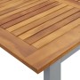 Mesa de Comedor de Exterior  Gris 180x90x75 cm Acero y Madera Sólida de Acacia | Foro24.es | Tu tienda online para hogar, jardín y más Foro24.es