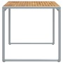 Mesa de Comedor Exterior Gris 140x80x75 cm Acero y Madera Sólida de Acacia von , Gartentische - Ref: Foro24-4010602, Preis: 1...