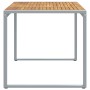 Mesa de Comedor Exterior  Gris 160x80x75 cm Acero y Madera Maciza de Acacia | Foro24.es | Tu tienda online para hogar, jardín y más Foro24.es