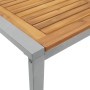 Mesa de Comedor Exterior  Gris 160x80x75 cm Acero y Madera Maciza de Acacia | Foro24.es | Tu tienda online para hogar, jardín y más Foro24.es