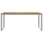 Mesa de Comedor al Aire Libre Gris 180x90x75 cm de Acero y Madera Sólida de Acacia by , Garden tables - Ref: Foro24-4010604, ...