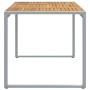 Mesa de Comedor al Aire Libre Gris 180x90x75 cm de Acero y Madera Sólida de Acacia by , Garden tables - Ref: Foro24-4010604, ...