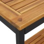Mesa Exterior Natural y Negra 35x80x75 cm Madera Maciza y Acero von , Gartentische - Ref: Foro24-4010606, Preis: 95,65 €, Rab...