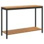 Mesa de Exterior Natural & Negra 35x110x75 cm Madera Maciza y Acero by , Garden tables - Ref: Foro24-4010607, Price: 130,83 €...